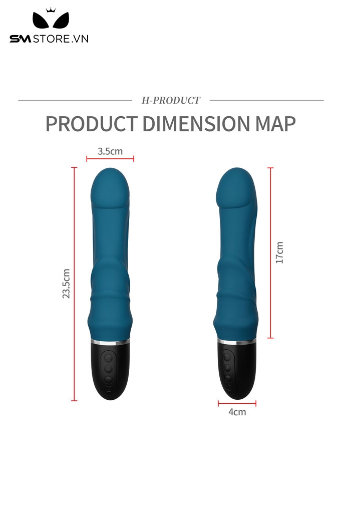 SMT2781 - Máy rung đầu dương vật silicon sạc điện có 10 chế độ