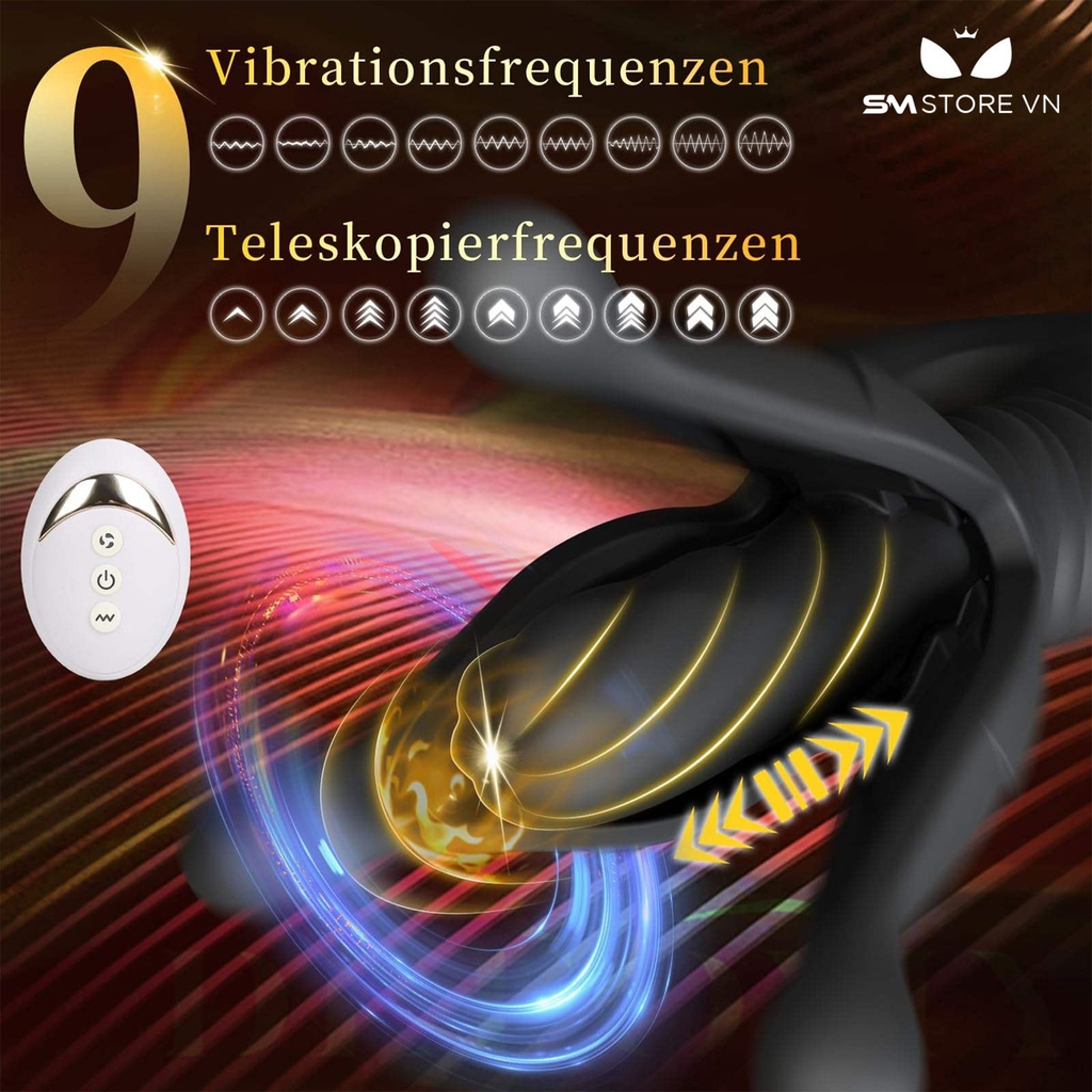 SMT2965 - Máy rung hậu môn hình bông hoa và 9 chế độ thụt