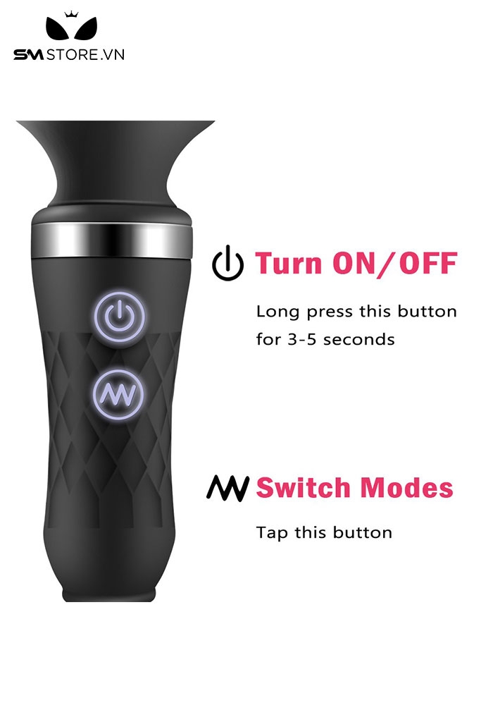 SMT2968 - Chày rung tình yêu 2 đầu có 30 chế độ sạc USB dài 24.5cm