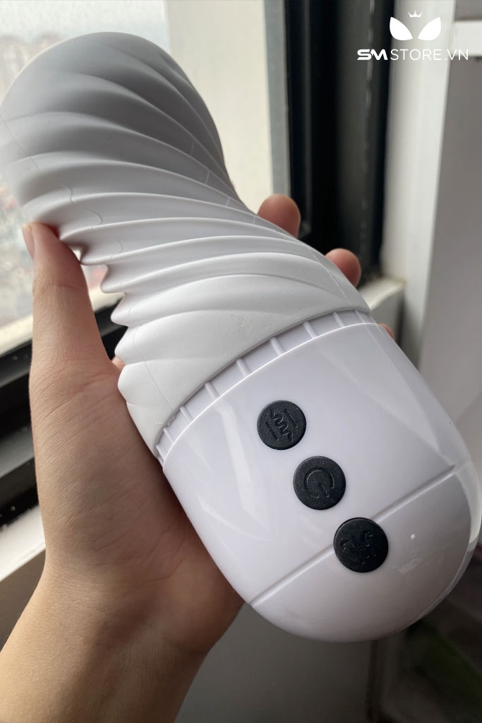 SMT2974 - Cốc thủ dâm tự động rung bú hút thiết kế xoắn ốc dài 22cm