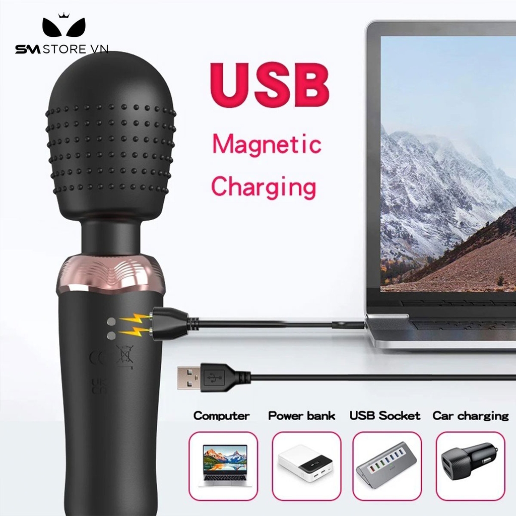 SMT2976 - Chày rung tình yêu có gai và 5 tần số thụt dài 275mm