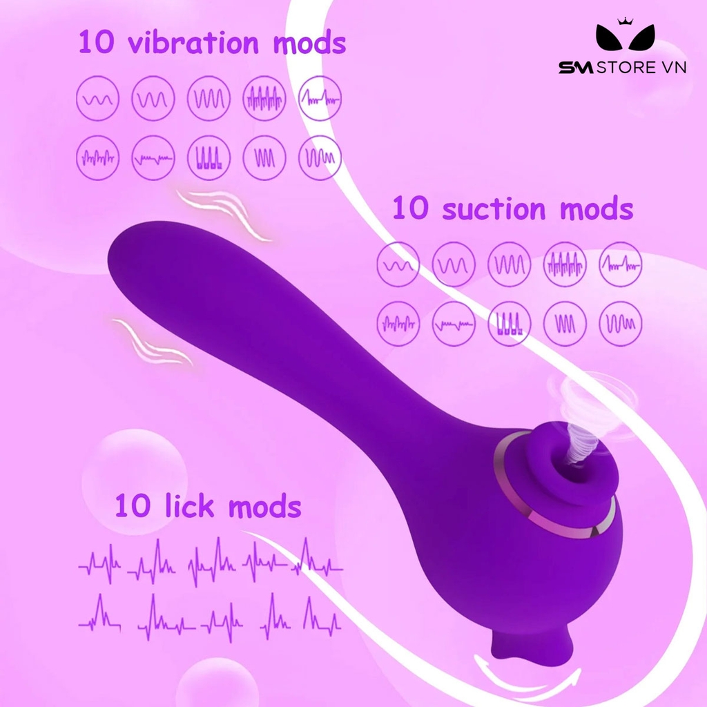 SMT2987 - Máy rung hút có 10 tần số dài 183mm sạc điện