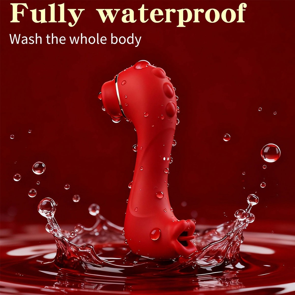 SMT2988 - Máy rung hút liếm 2 đầu ngụy trang sư tử biển nhỏ dài 136mm