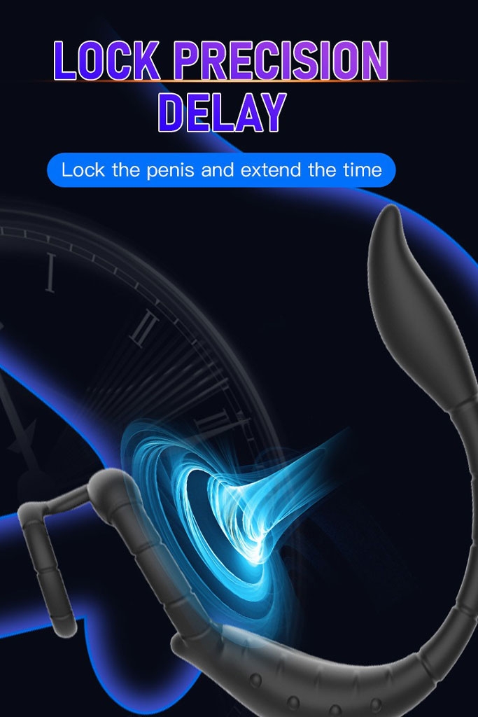 SMT2996 - Vòng đeo gốc dương vật mix anal rung đuôi bò cạp