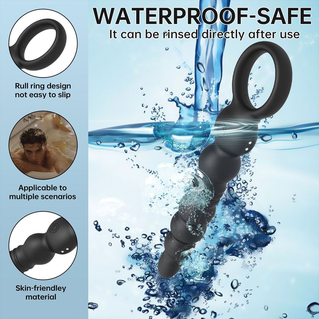 SMT2998 - Anal bead có 9 chế độ rung thụt điều khiển qua APP dài 25cm