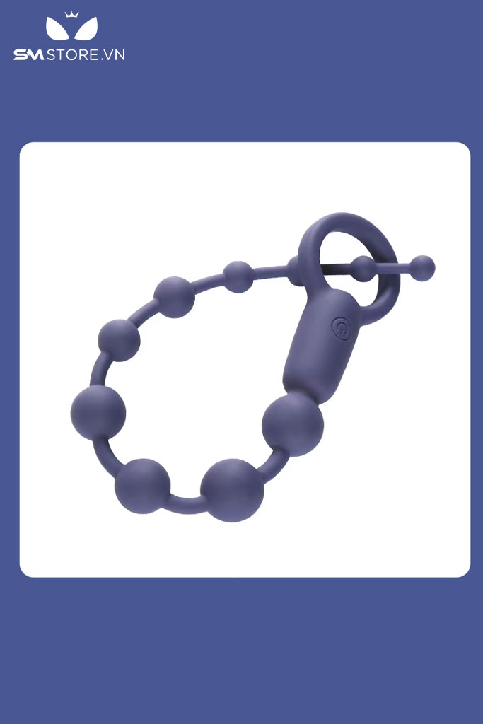 SMT3000 - Anal bead với chuỗi bi nổi silicon sạc điện dài 35cm