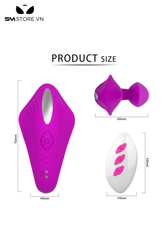 SMT3003 - Trứng rung 2 đầu điều khiển từ xa sạc điện dài 92mm