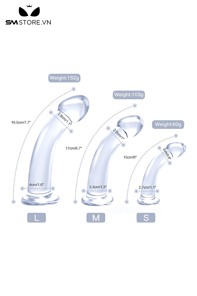 SMT3009 - Cu giả silicon trong suốt có đế dính tường và độ uốn dẻo cao