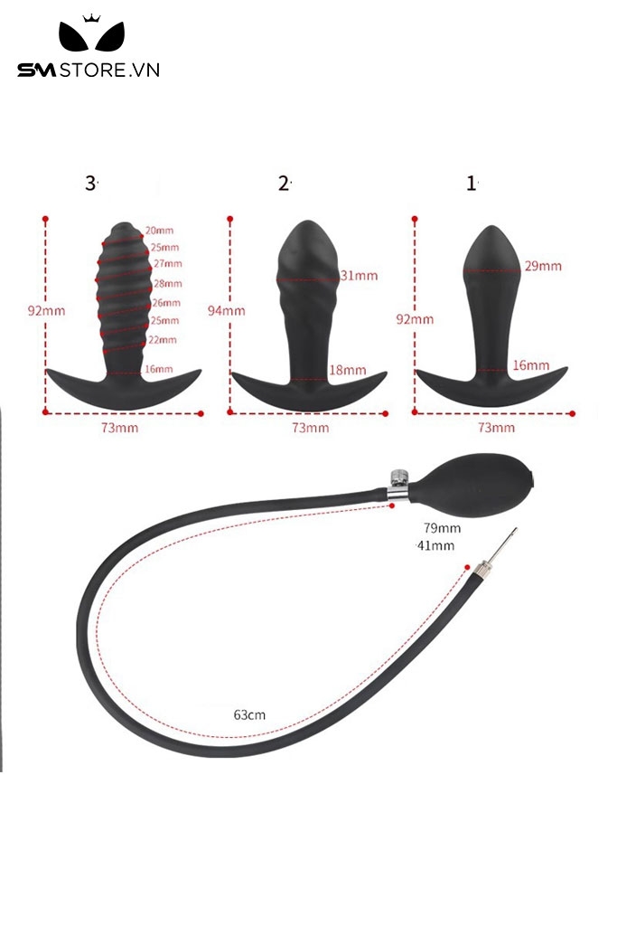 SMT3011 - Anal pump silicon với lõi cứng trong có độ đàn hồi cao
