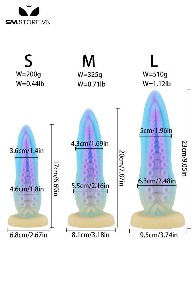 SMT3012 - Đồ chơi hậu môn có xúc tu bạch tuộc silicon có thể bẻ cong