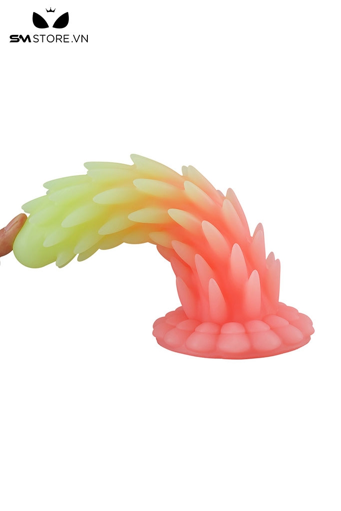 SMT3015 - Dương vật giả khủng lồ có gai silicon mềm đế dính tường