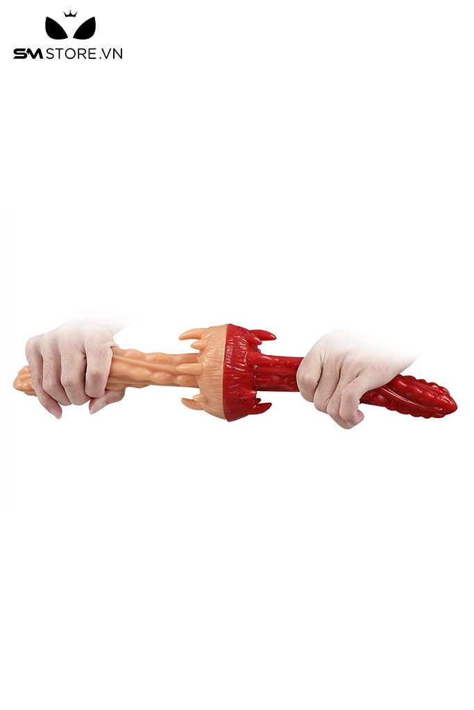 SMT3016 - Phích cắm hậu môn có bi tròn quanh và đế gai dài 20cm