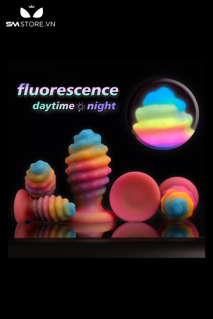 SMT3019 - Anal plug đồ chơi hậu môn ốc biển cầu vồng dạ quang