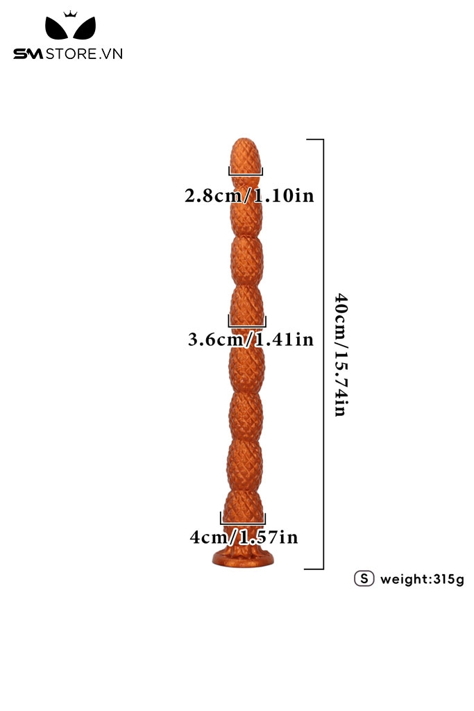SMT4034 - Long anal với chuỗi hạt tròn dài 40 và 60cm đế dính tường