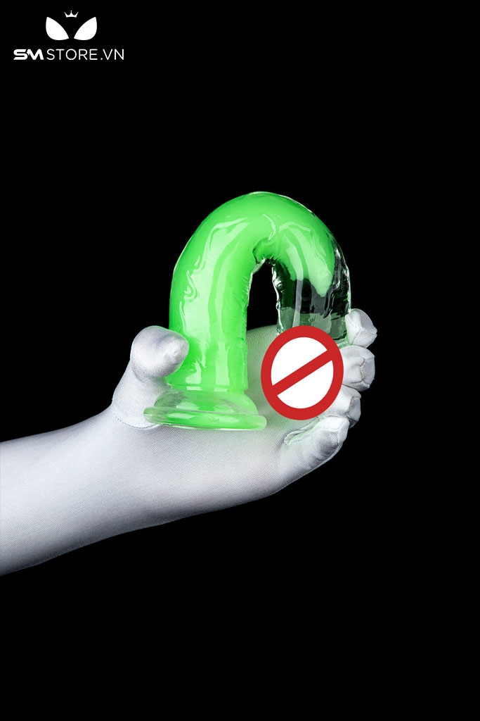 SMT3034 - Dương vật giả dạ quang xanh lá cây silicon mềm dẻo