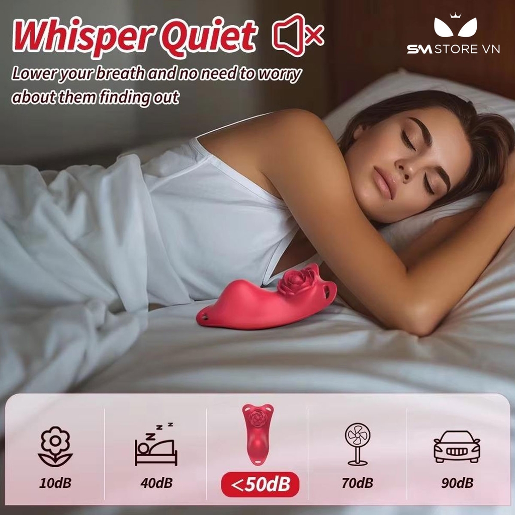 SMT3035 - Máy rung hoa hồng điều khiển từ xa có 10 tần số dài 89mm