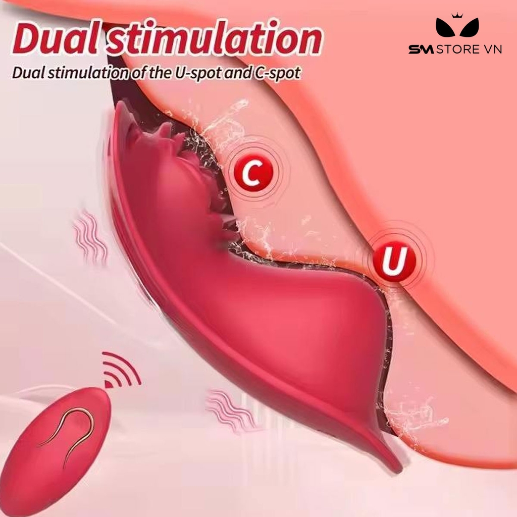 SMT3035 - Máy rung hoa hồng điều khiển từ xa có 10 tần số dài 89mm