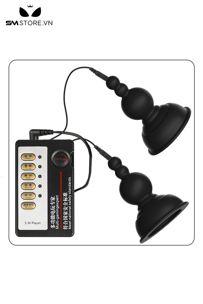 SMT3039 - Hút núm vú silicon sốc điện dài 90mm với đáy tròn nhô cao