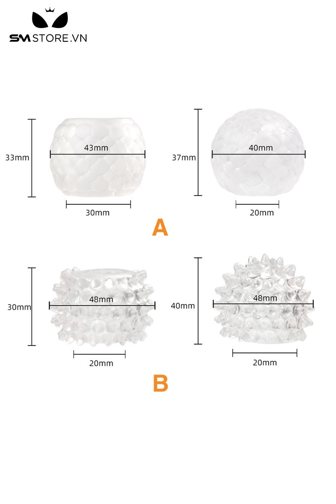 SMT3043 - Combo 2 vòng đeo đầu khất gai nhím silicon mềm co giãn