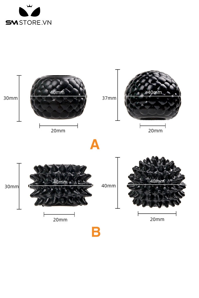SMT3043 - Combo 2 vòng đeo đầu khất gai nhím silicon mềm co giãn