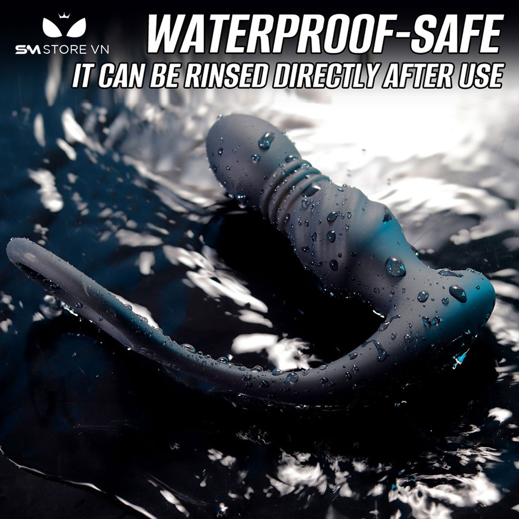 SMT3050 - Máy rung hậu môn mix vòng đeo dương vật silicon sạc điện