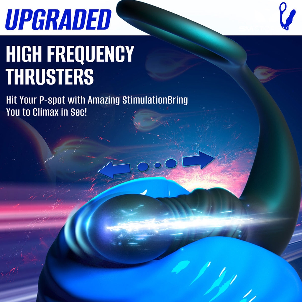 SMT3050 - Máy rung hậu môn mix vòng đeo dương vật silicon sạc điện