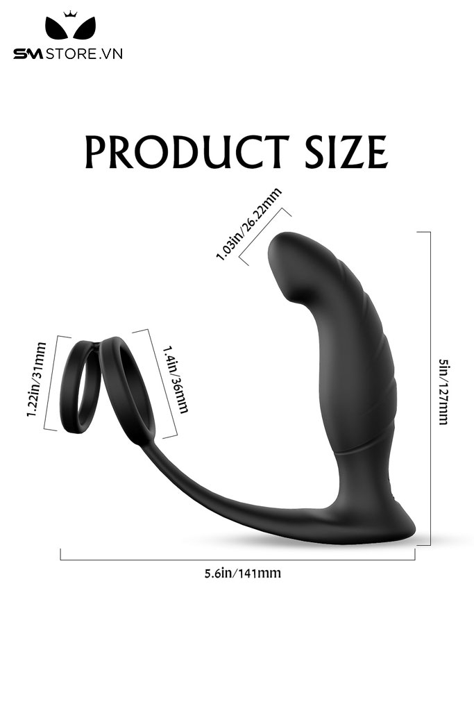 SMT3066 - Vòng rung dương vật chống xuất tim sớm và butt plug