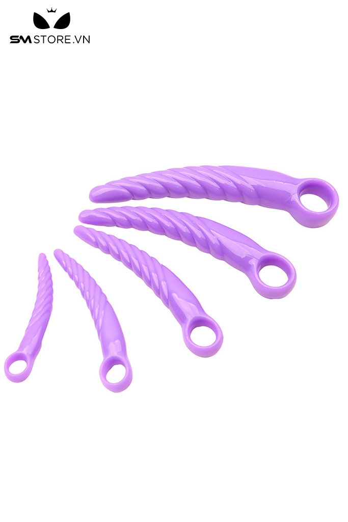 SMT3083 - Đồ chơi hậu môn hình lưỡi liềm và xoắn ốc có 5 size