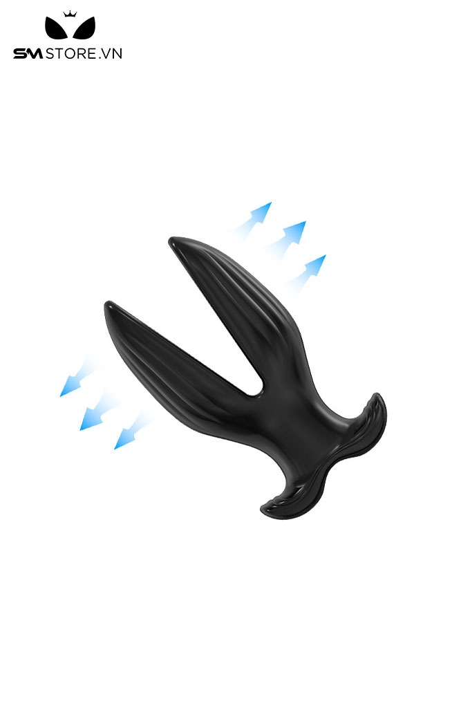 SMT3087 - Butt plug đồ chơi hậu môn thiết kế rỗng có 2 nhánh bằng silicon