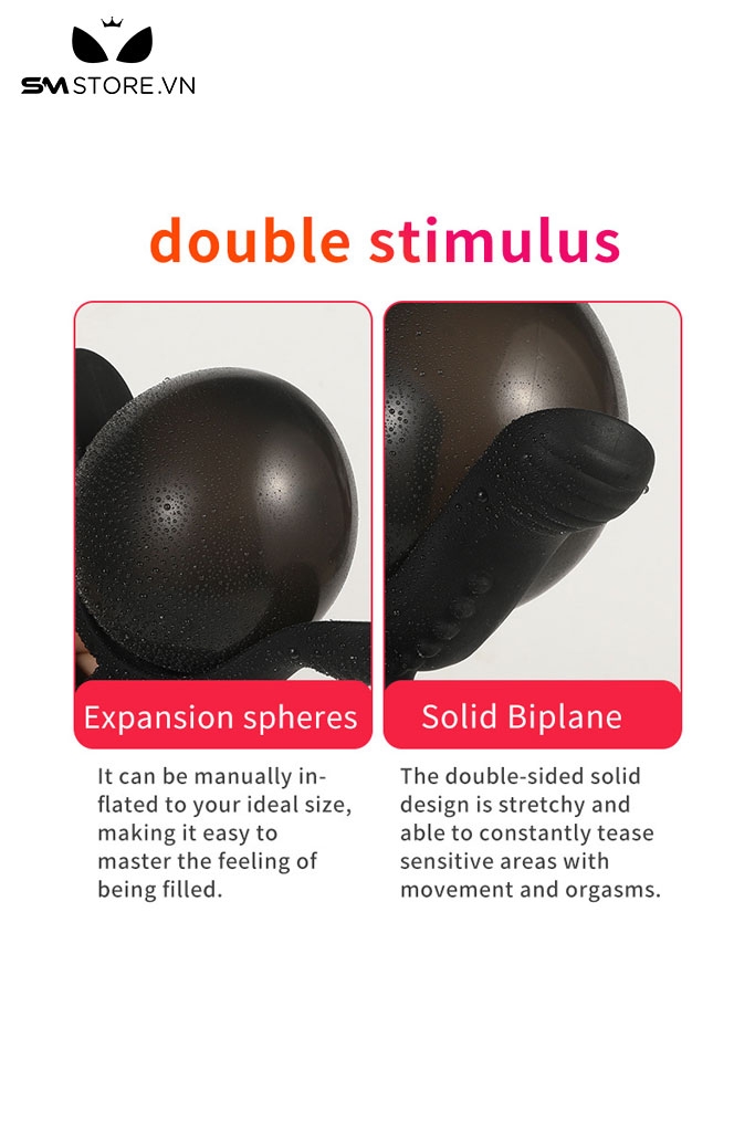 SMT3088 - Anal pump đồ chơi hậu môn thiết kế xòe 2 cánh ôm lấy quả cầu