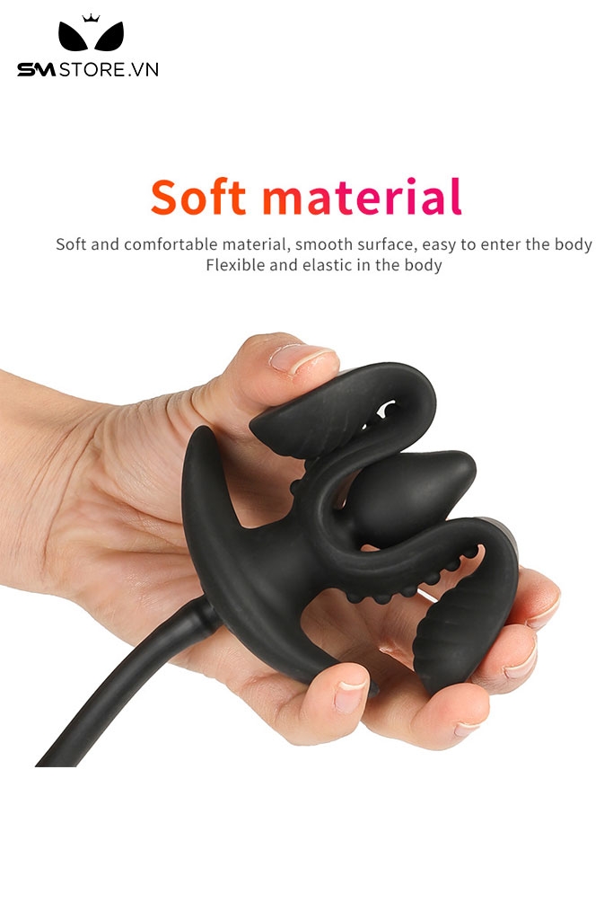 SMT3088 - Anal pump đồ chơi hậu môn thiết kế xòe 2 cánh ôm lấy quả cầu