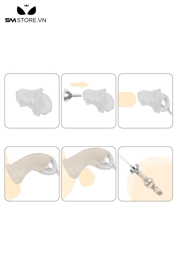 SMT3092 - Dụng cụ thụt rửa hậu môn đầu dương vật dài 10cm