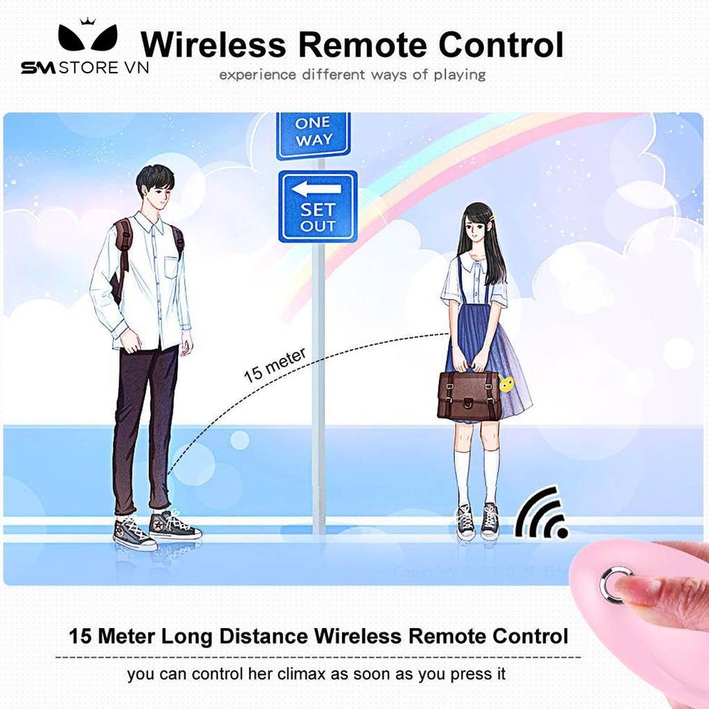 SMT3095 - Trứng rung tình yêu không dây có lưỡi liếm điều khiển từ xa