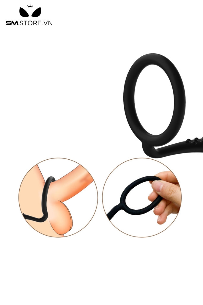 SMT3101 - Anal pump kèm vòng đeo dương vật bằng silicon dài 50cm