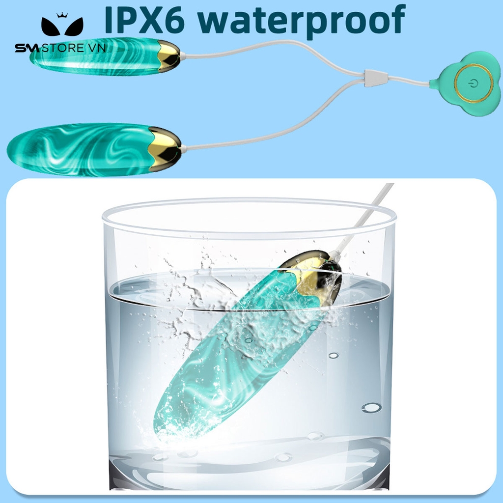 SMT3105 - Trứng rung tình yêu 2 đầu có dây và 10 chế độ sạc điện