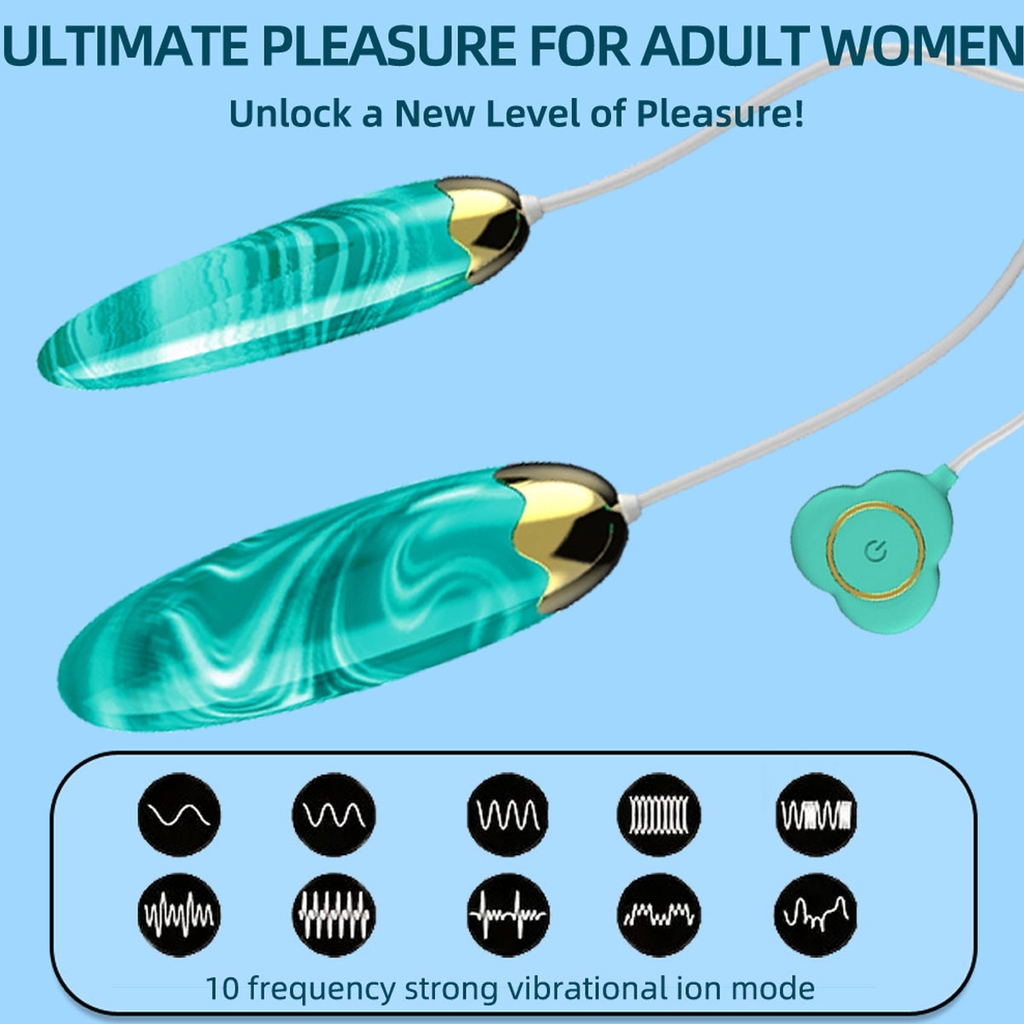 SMT3105 - Trứng rung tình yêu 2 đầu có dây và 10 chế độ sạc điện