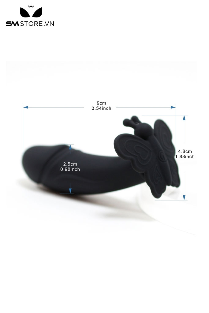 SMT3110 - Dương vật giả rung với đế hình cánh bướm điều khiển từ xa