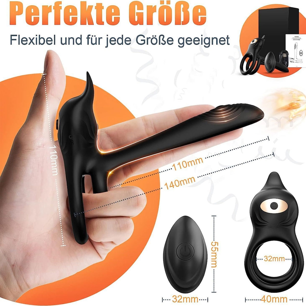 SMT3114 - Vòng rung đeo gốc dương vật điều khiển từ xa dài 14cm