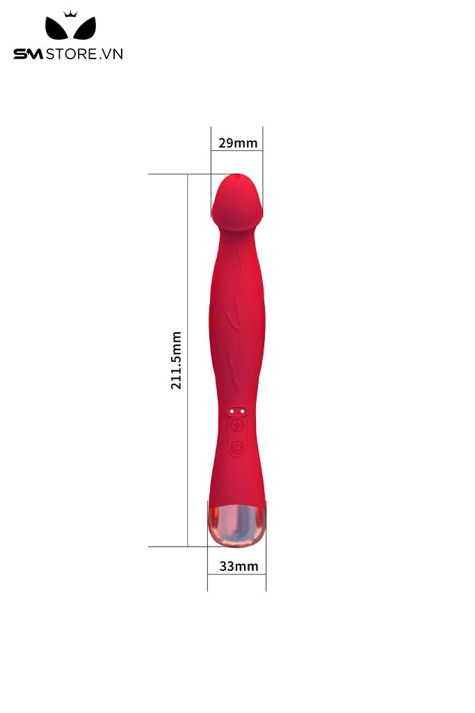 SMT3115 - Dương vật giả rung có 10 tần số sạc điện dài 211mm