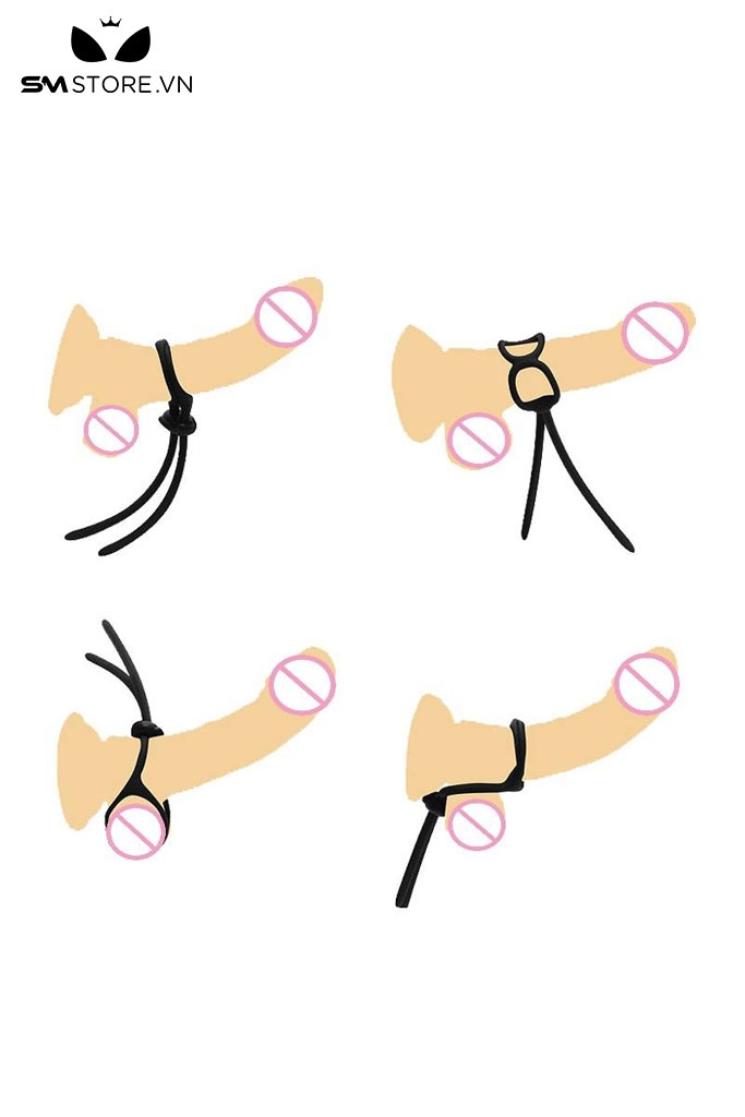 SMT3117 - Vòng đôi đeo tinh hoàn chống xuất tinh sớm có nấc điều chỉnh