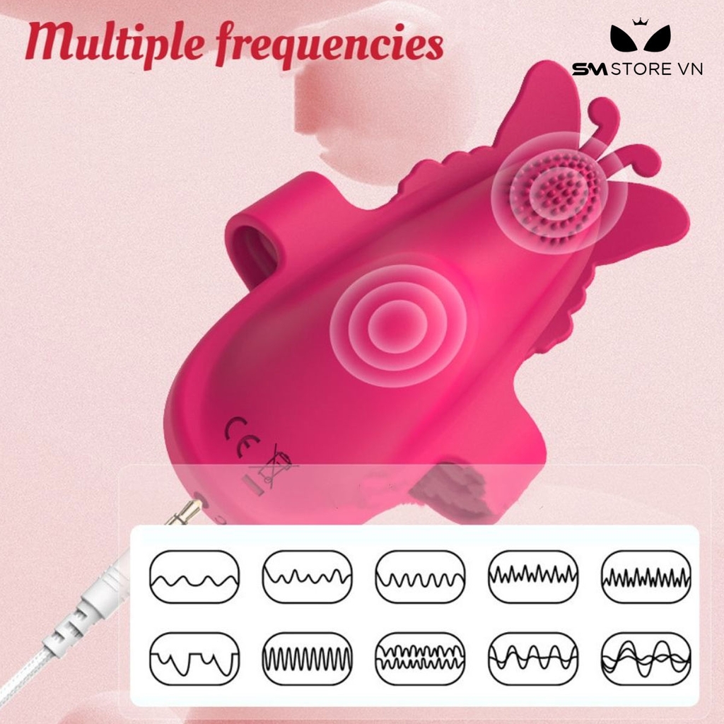 SMT3127 - Quần lót rung có nấc gài ngụy trang con bướm điều khiển từ xa