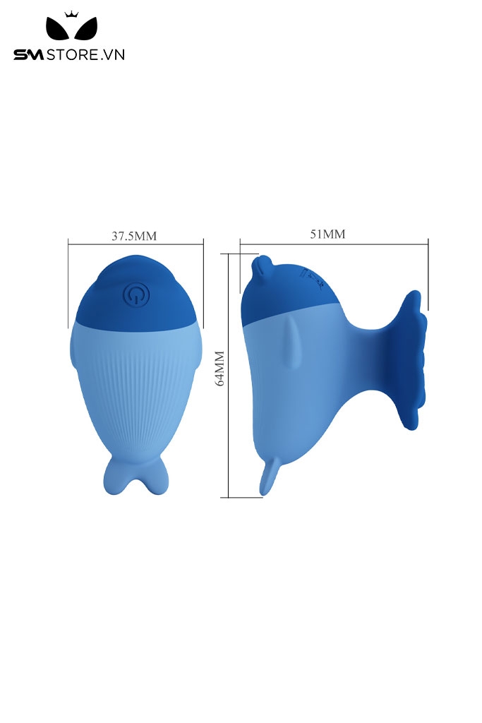 SMT3128 - Máy rung cầm tay hình con cá voi mini lưng hình bông hoa