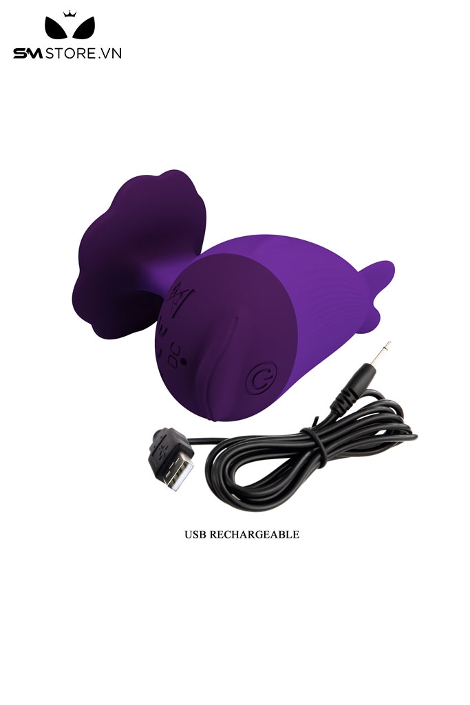 SMT3128 - Máy rung cầm tay hình con cá voi mini lưng hình bông hoa