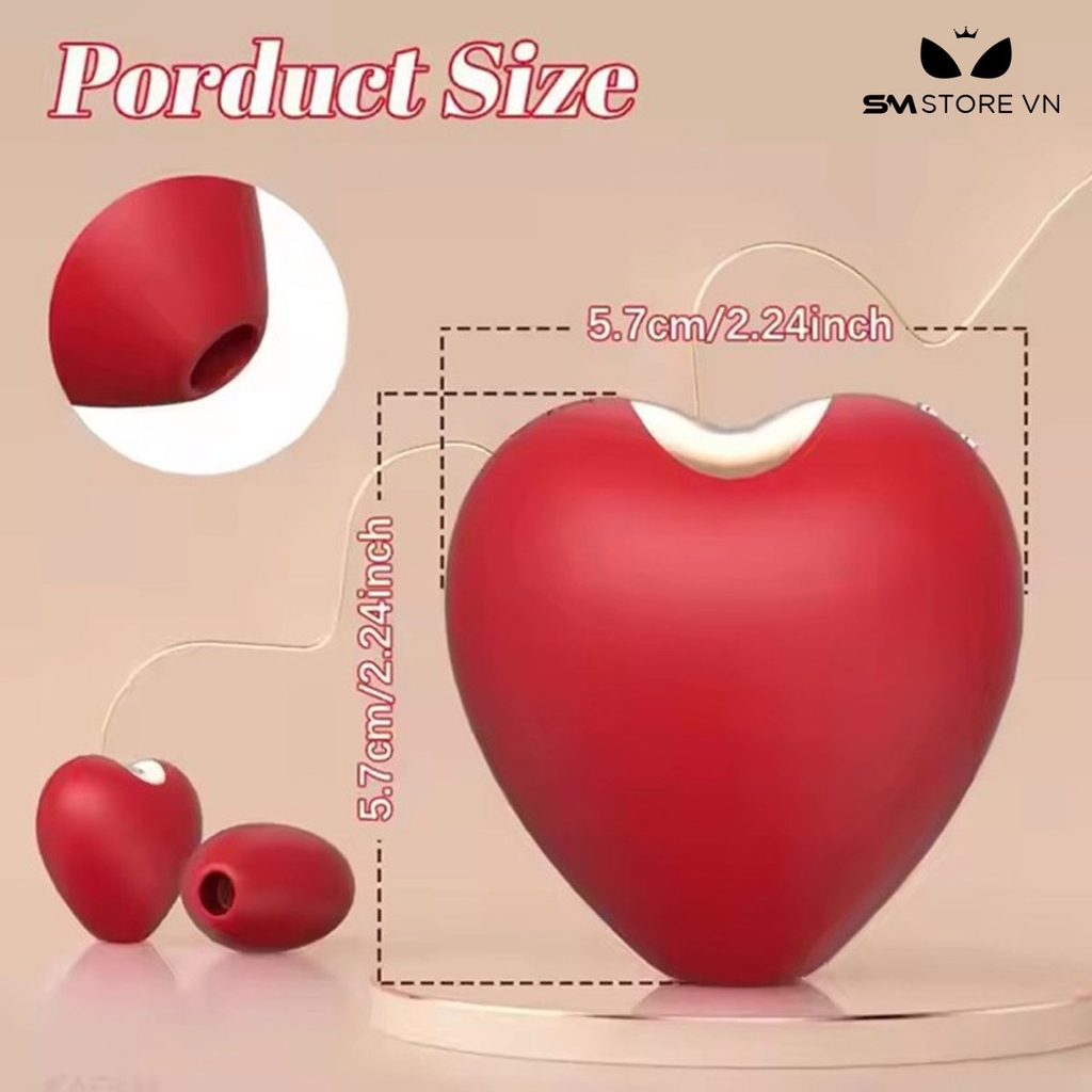 SMT3129 - Máy hút âm đạo và núm vú ngụy trang hình trái tim dài 5cm