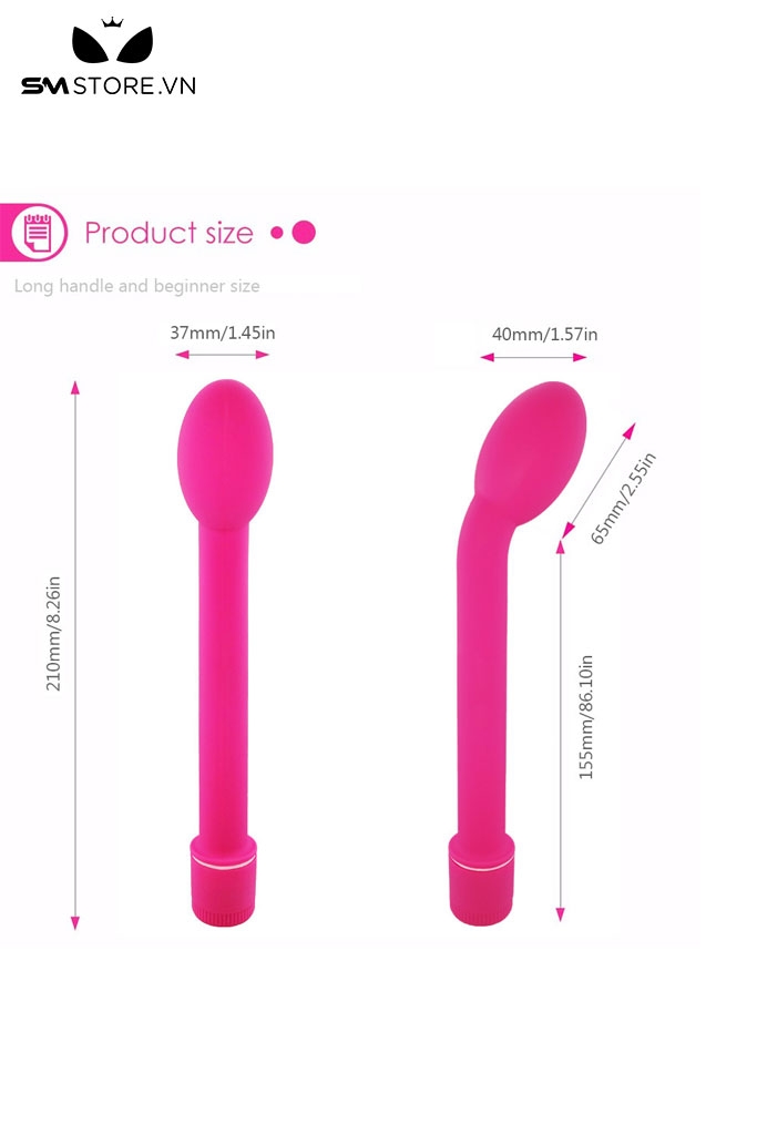 SMT3130 - Gậy rung silicon dài 21cm thiết kế đầu tròn kích thích dương vật