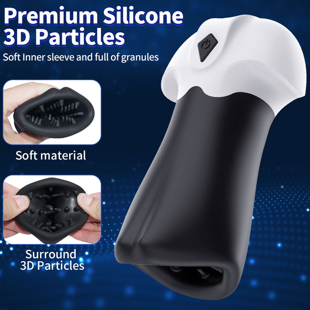 SMT3136 - Cốc thủ dâm có rung trong có nhiều gai nổi bằng silicon mềm