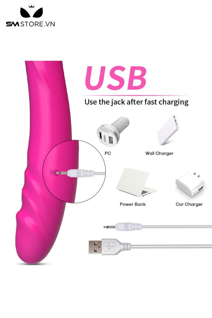 SMT3142 - Dương vật giả 2 đầu điều khiển từ xa có 7 chế độ rung