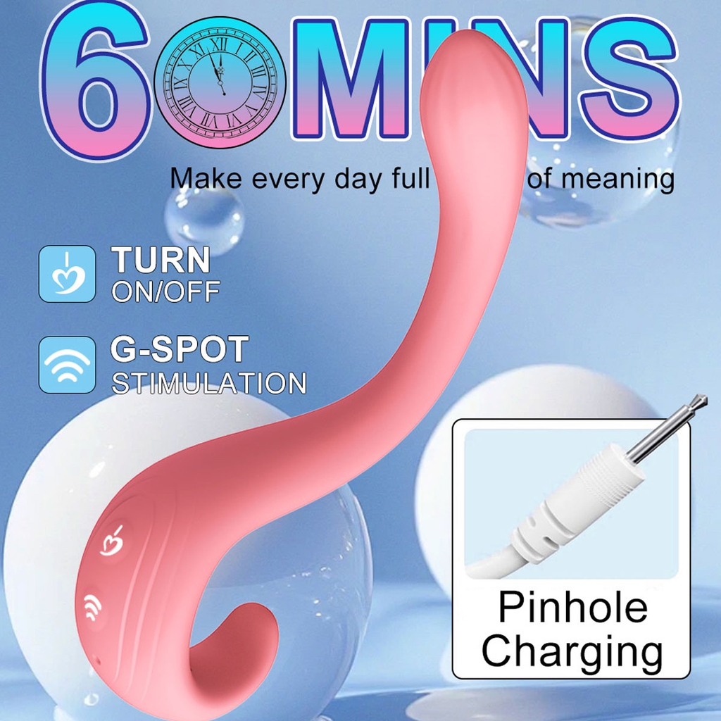 SMT3143 - Máy rung thiết kế hình chữ S 10 tần số sạc điện dài 17.7cm