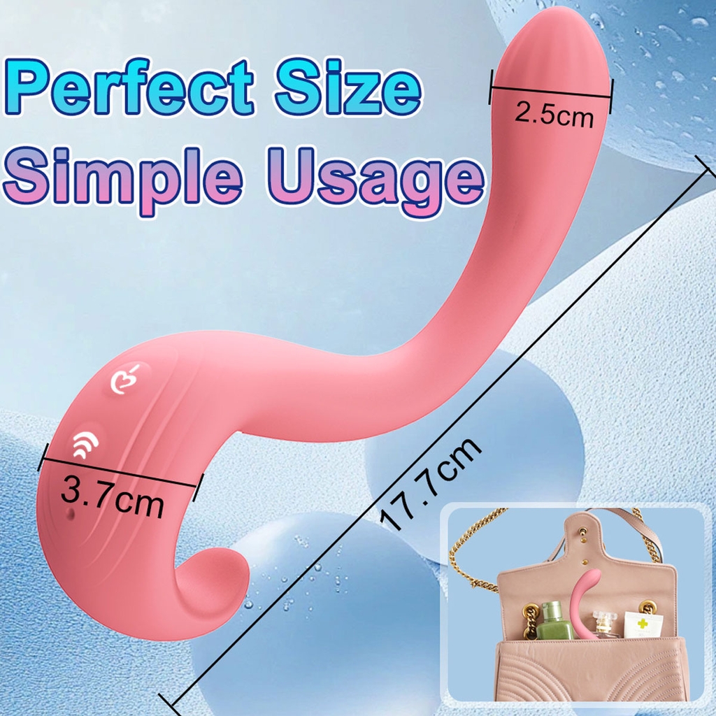 SMT3143 - Máy rung thiết kế hình chữ S 10 tần số sạc điện dài 17.7cm