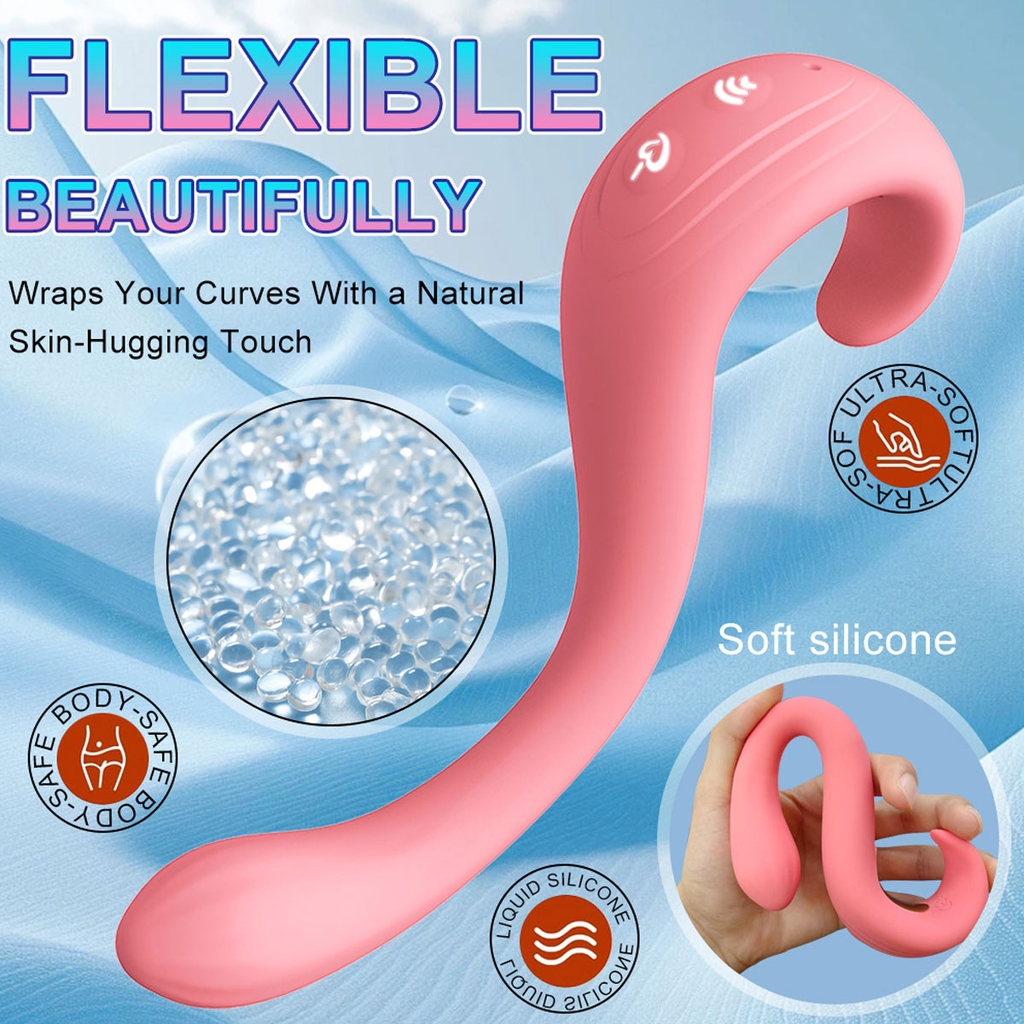 SMT3143 - Máy rung thiết kế hình chữ S 10 tần số sạc điện dài 17.7cm